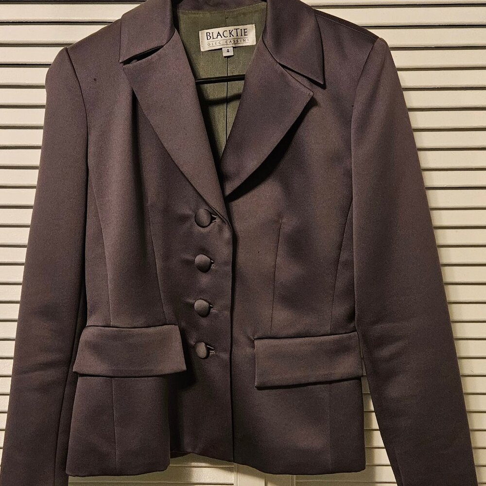 Vintage Oleg Cassini gray jacket, size 4